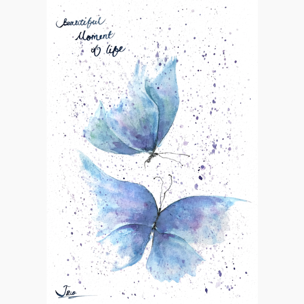 Two blue butterflies